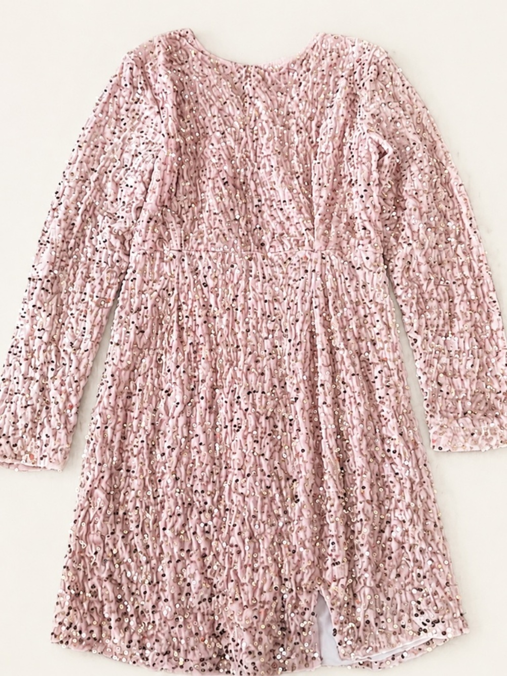 R.Vivimos Pink Sequin Mini Dress Size L